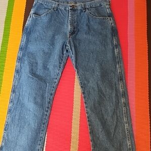 Rustler Men's Straight Blue Jeans